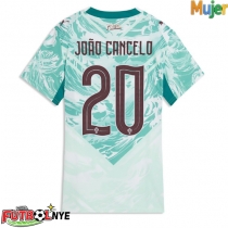 Camiseta Portugal Joao Cancelo #20 Visitante Equipación para mujer Mundial 2026 manga corta